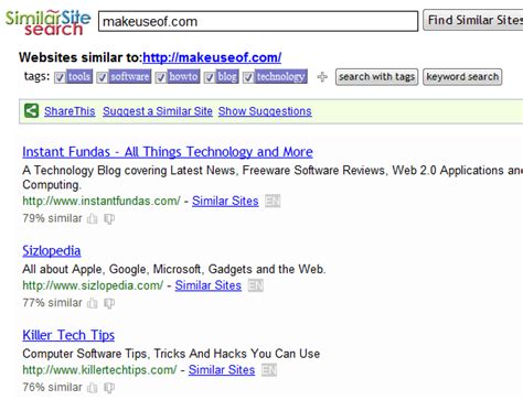 What are some websites that are very similar, if not exactly like .
